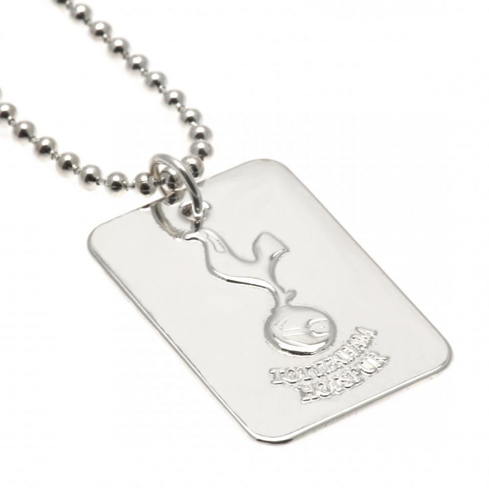 Tottenham Hotspur FC Silver Plated Dog Tag & Chain - Buy Silver Plated at GiftMasters.co.uk