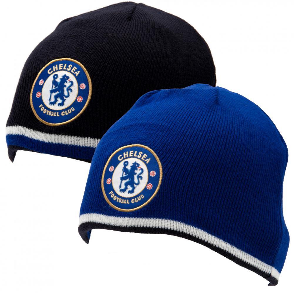 Chelsea FC Reversible Beanie - Buy Knitted Hats at GiftMasters.co.uk