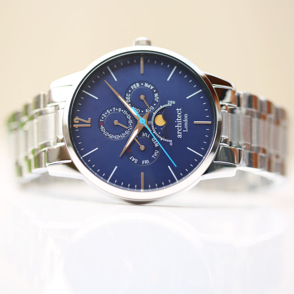 Men's Architect Apollo Blue - Handwriting Engraving - Buy Apollo at GiftMasters.co.uk