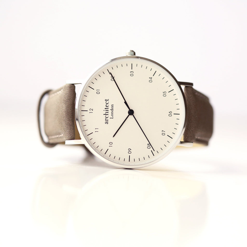 Handwriting Engraving - Men's Architect Zephyr + Urban Grey Strap - Buy Zephyr at GiftMasters.co.uk