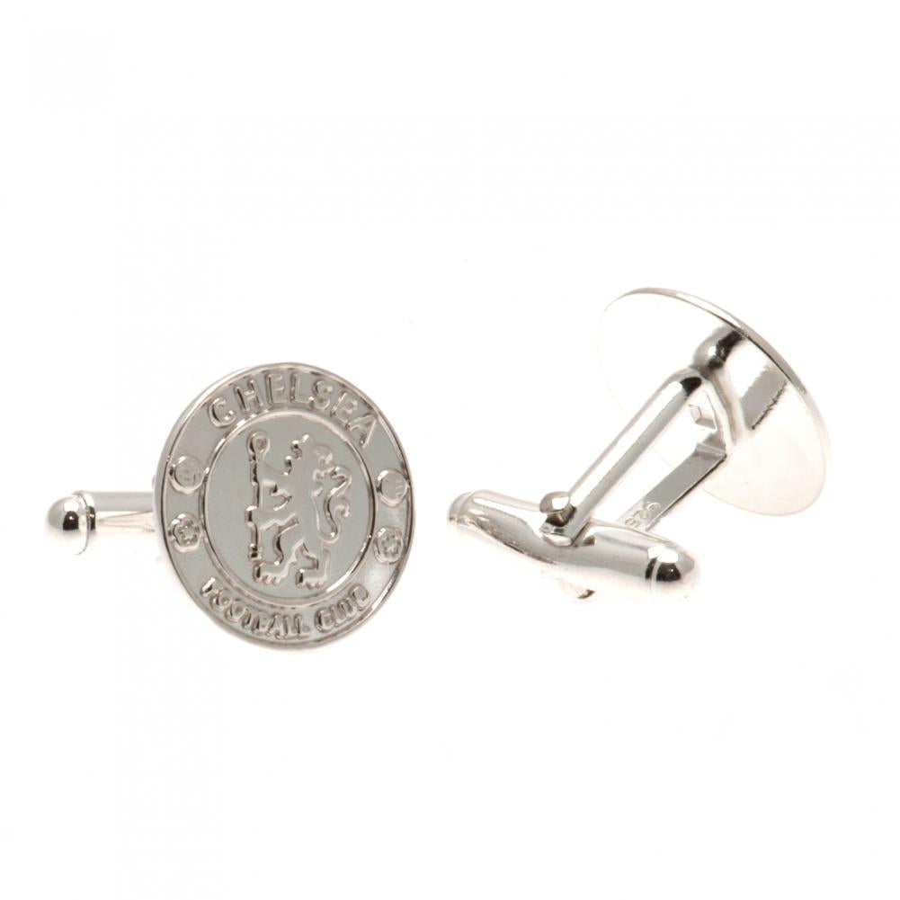 Chelsea FC Sterling Silver Crest Cufflinks - Buy Cufflinks at GiftMasters.co.uk