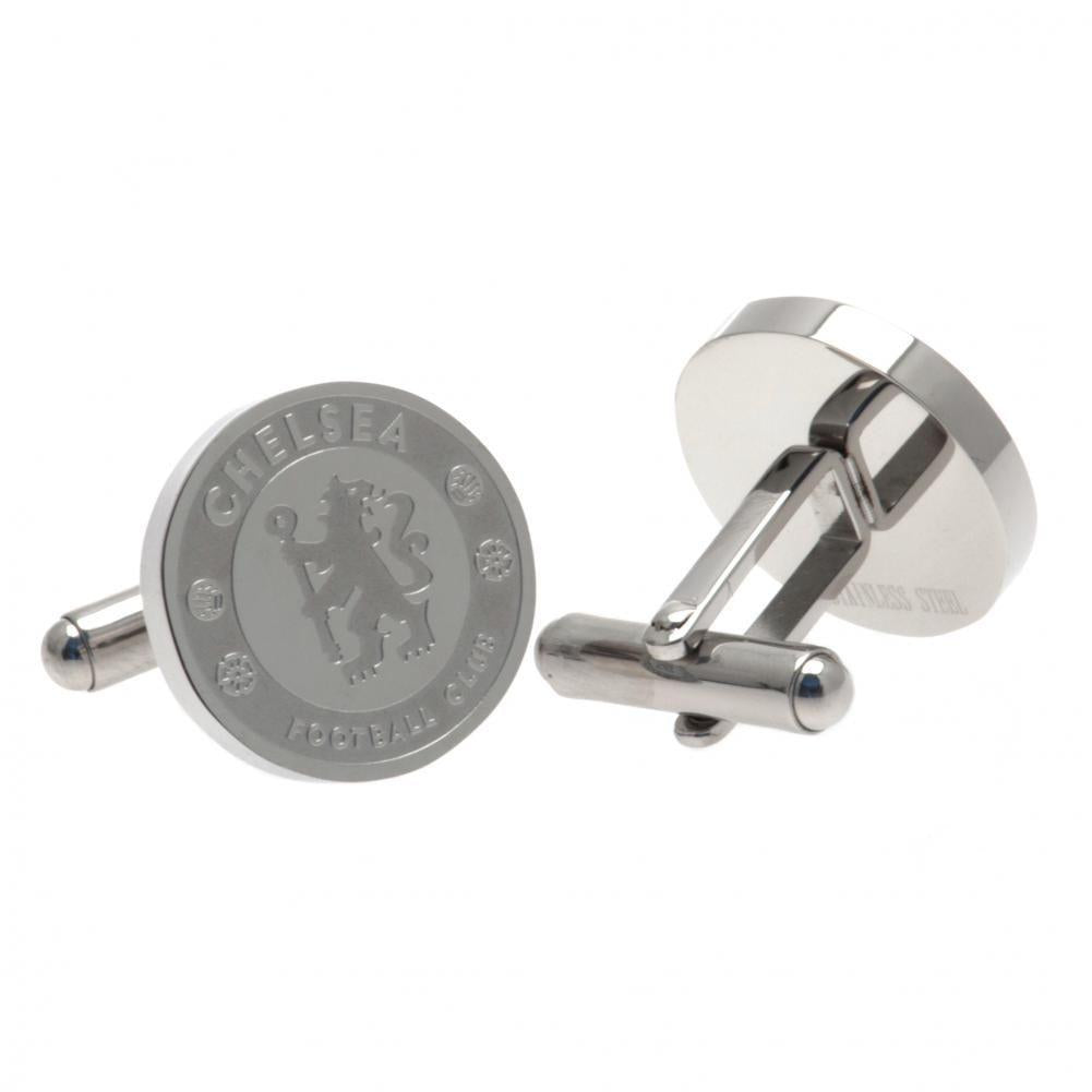 Chelsea FC Stainless Steel Formed Cufflinks - Buy Cufflinks at GiftMasters.co.uk