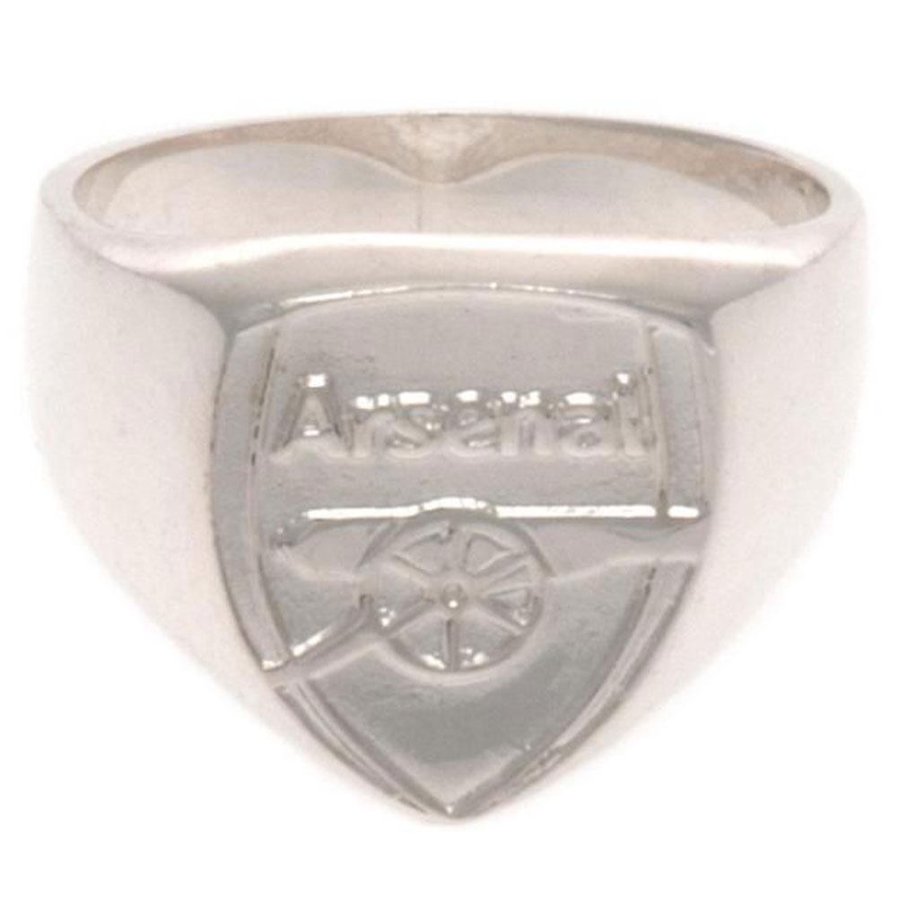 Arsenal FC Sterling Silver Ring Medium - Buy Sterling Silver at GiftMasters.co.uk