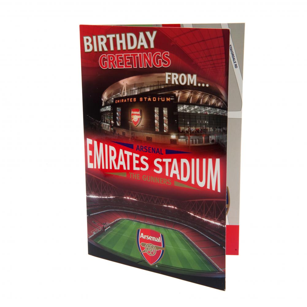 Arsenal FC Pop-Up Birthday Card - Buy Cards & Gift Wrap at GiftMasters.co.uk