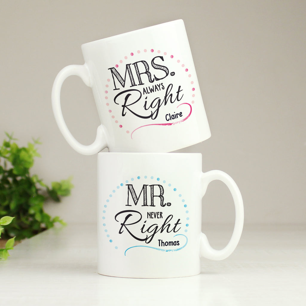 Personalised Mr & Mrs Mug Set - Buy Mugs at GiftMasters.co.uk