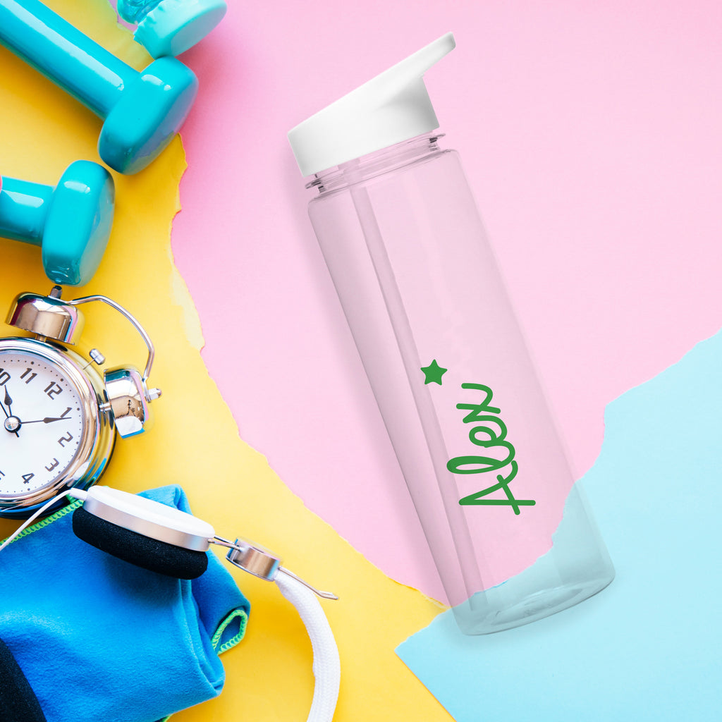 Personalised Green Star Name Only Water Bottle - Buy Drinks Bottles at GiftMasters.co.uk