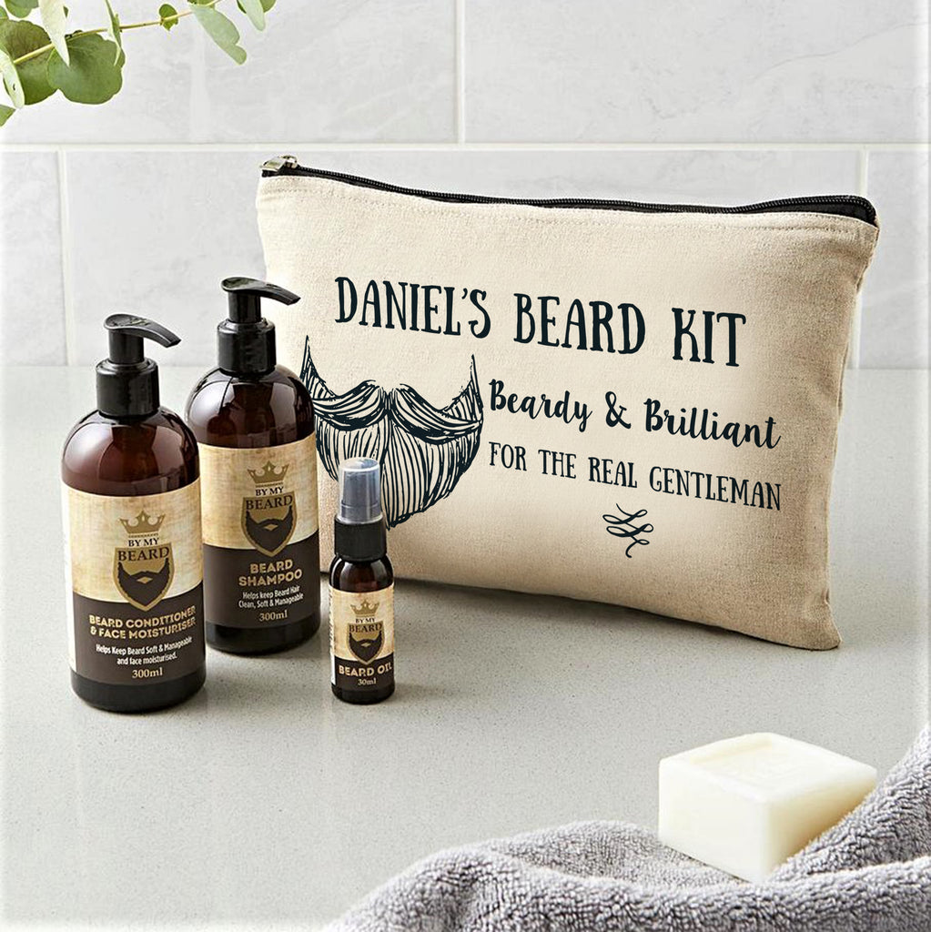 Personalised Beardy & Brilliant Beard Kit - Buy Textiles at GiftMasters.co.uk
