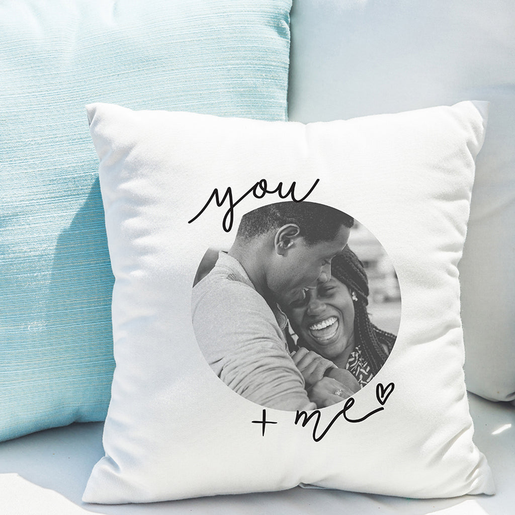 Personalised You & Me Photo Upload Cushion - Buy Textiles at GiftMasters.co.uk