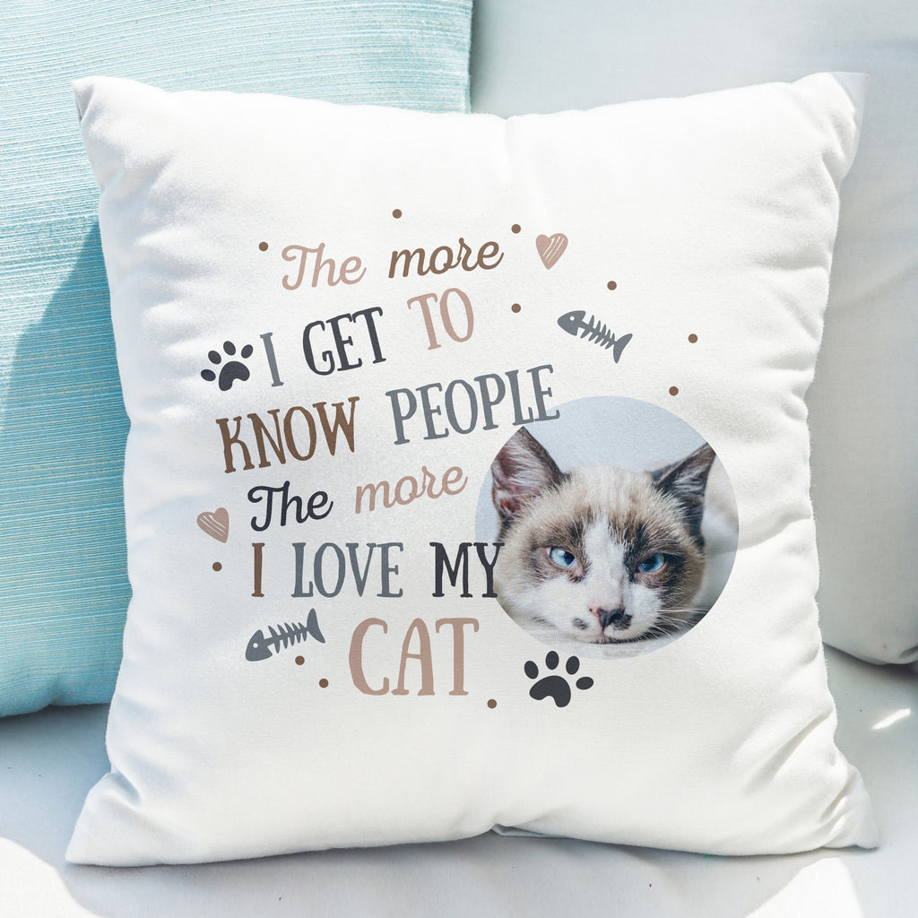 Personalised I Love My Cat Photo Upload Cushion - Buy Photo Upload Products at GiftMasters.co.uk