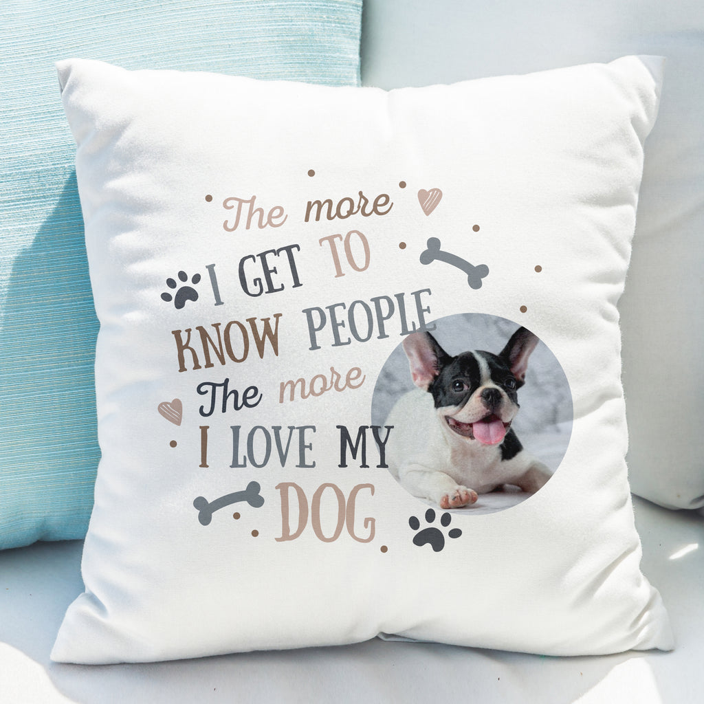 Personalised I Love My Dog Photo Upload Cushion - Buy Photo Upload Products at GiftMasters.co.uk