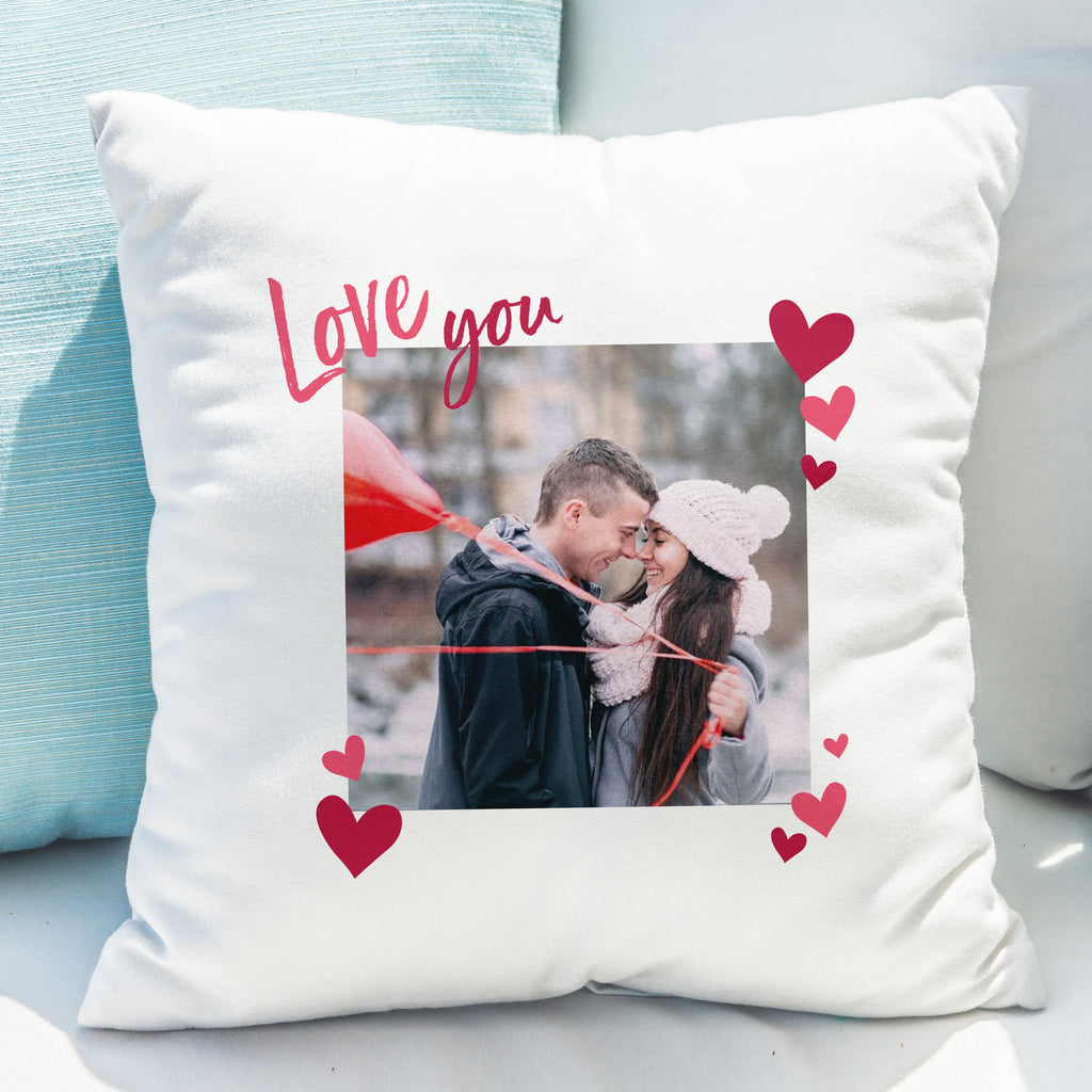 Personalised Love You Photo Upload Cushion - Buy Photo Upload Products at GiftMasters.co.uk