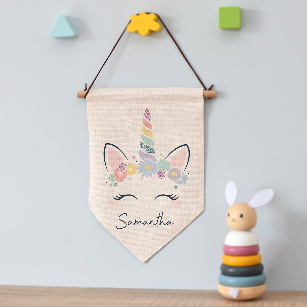 Personalised Unicorn Hanging Banner - Buy Hanging Decorations & Signs at GiftMasters.co.uk