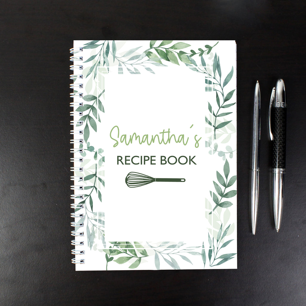 Personalised Botanical A5 Recipe Book Journal - Buy Stationery & Pens at GiftMasters.co.uk