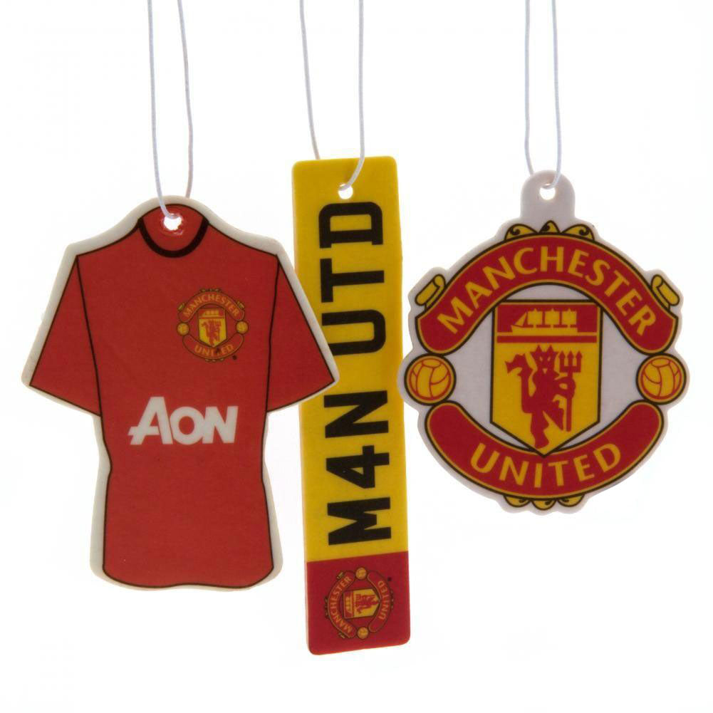 Manchester United FC 3pk Air Freshener - Buy Air Fresheners at GiftMasters.co.uk
