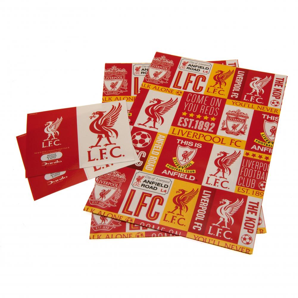 Liverpool FC Gift Wrap - Buy Cards & Gift Wrap at GiftMasters.co.uk