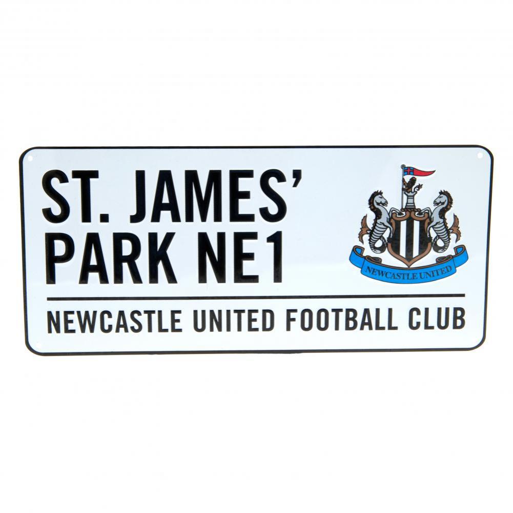 Newcastle United FC White Street Sign - Buy  at GiftMasters.co.uk