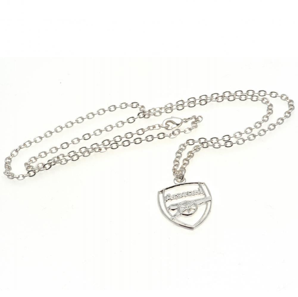 Arsenal FC Silver Plated Pendant & Chain CR - Buy Silver Plated at GiftMasters.co.uk