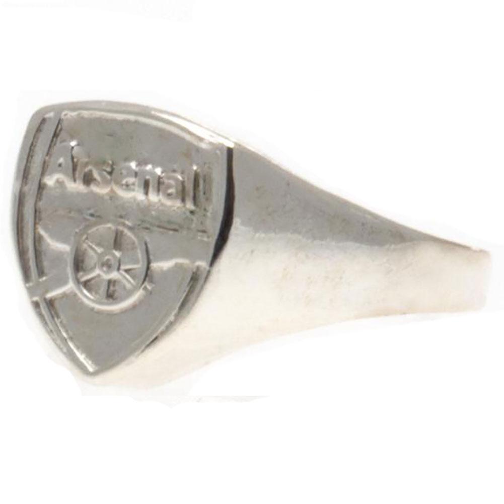 Arsenal FC Silver Plated Crest Ring - Buy Silver Plated at GiftMasters.co.uk