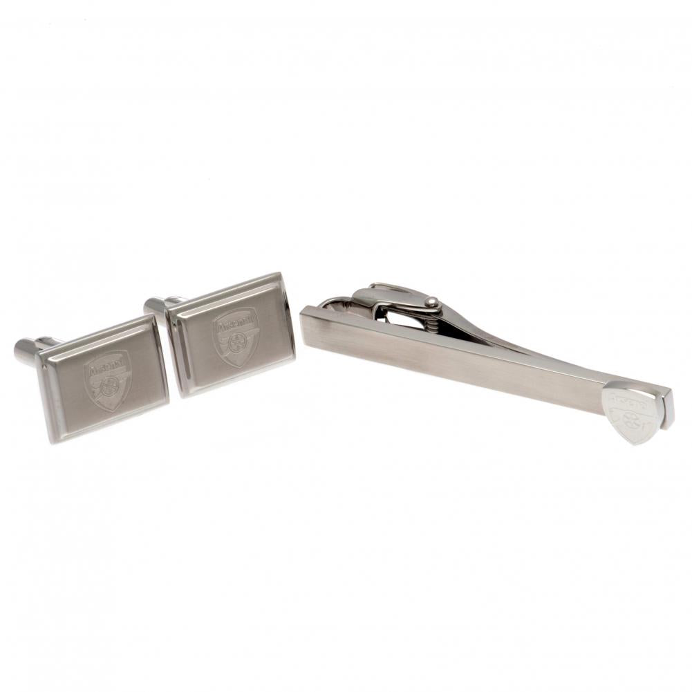 Arsenal FC Tie Slide & Cufflink Set - Buy Ties & Pins at GiftMasters.co.uk