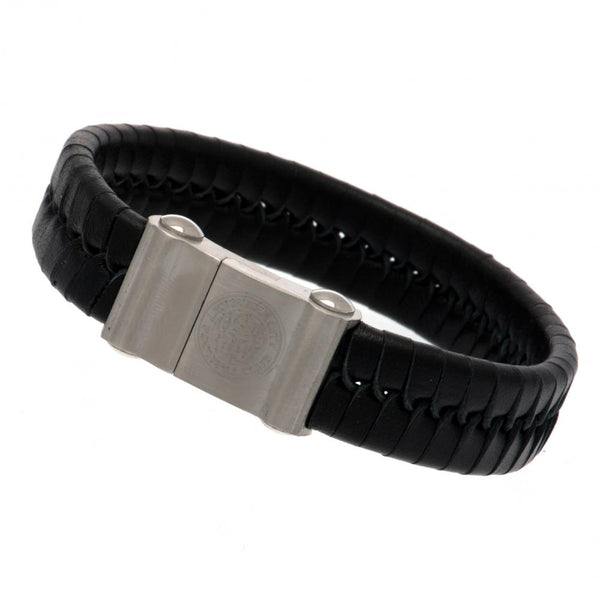 Leicester City FC Plait Leather Bracelet