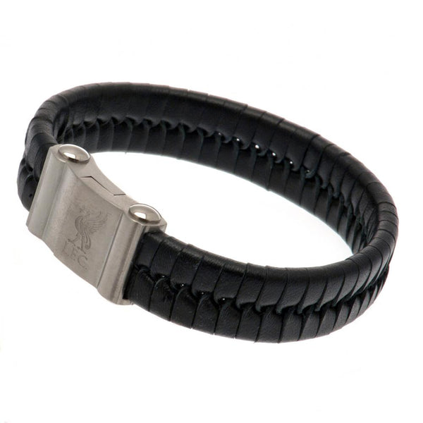 Liverpool FC Plait Leather Bracelet