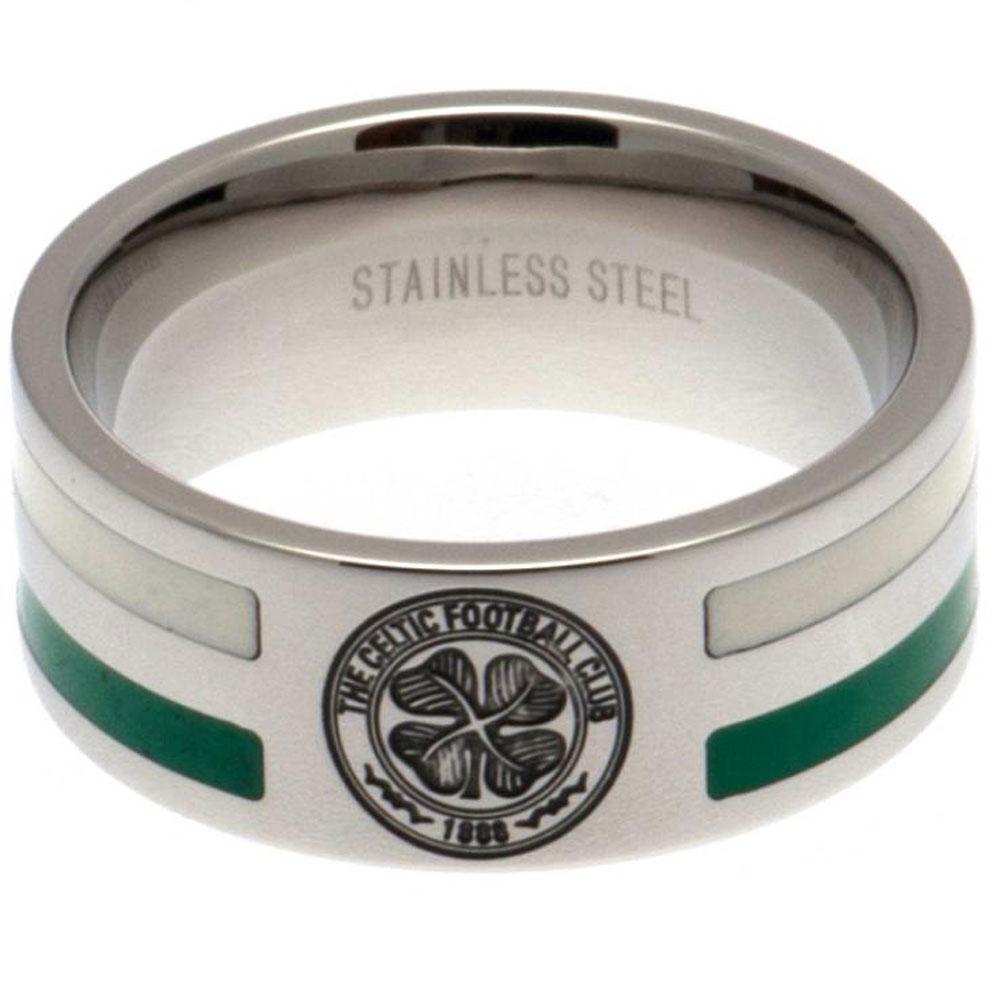celtic fc colour stripe ring - Buy Stainless Steel at GiftMasters.co.uk