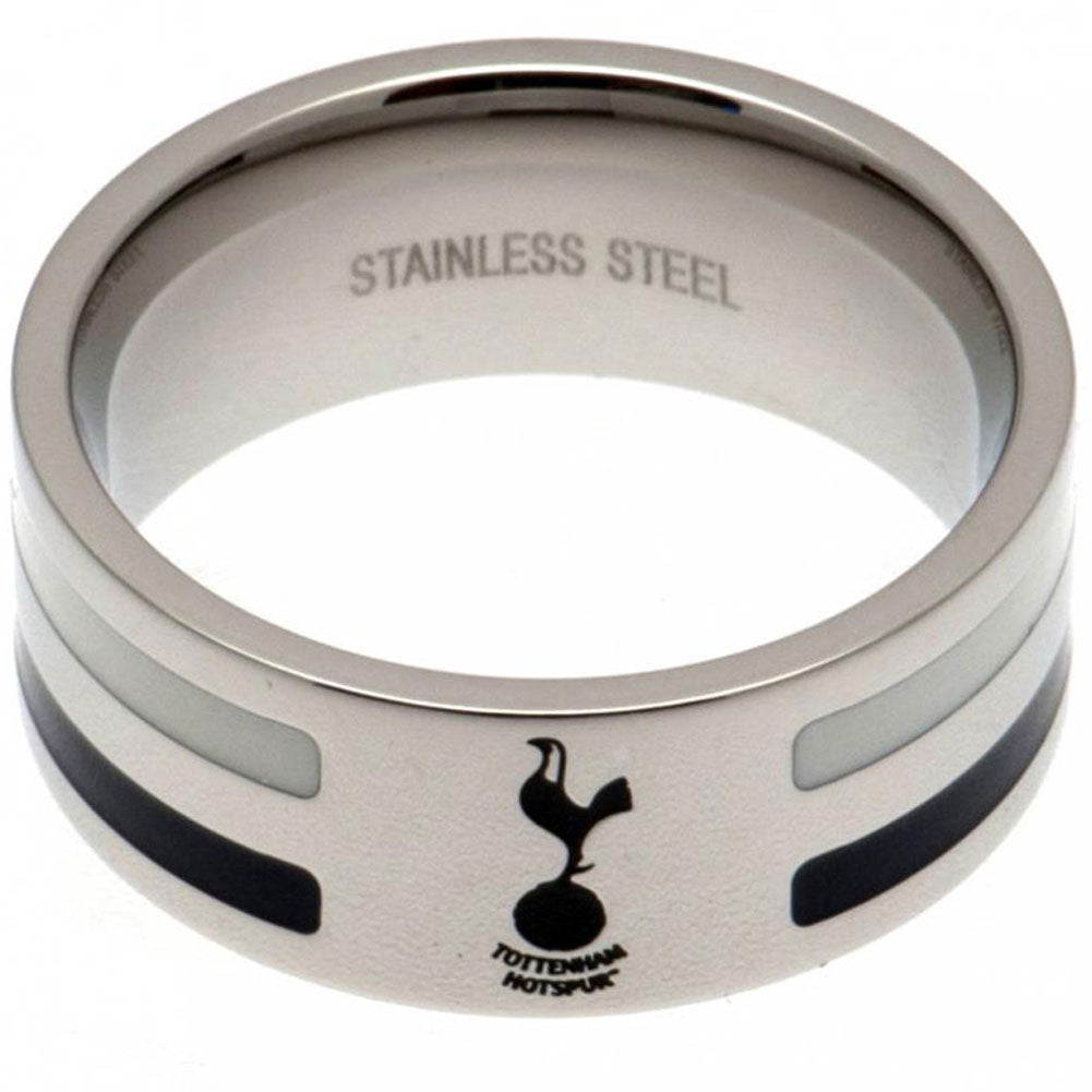 Tottenham Hotspur FC Colour Stripe Ring - Buy Stainless Steel at GiftMasters.co.uk