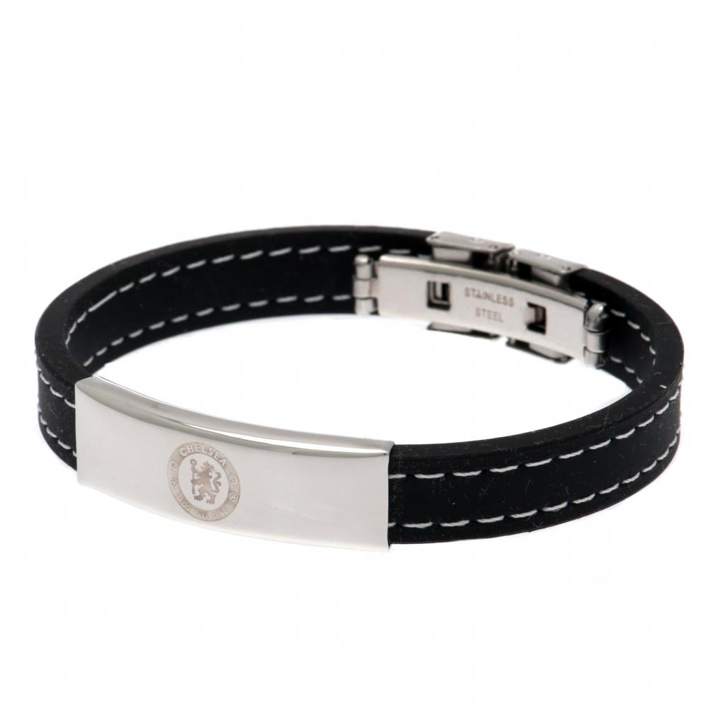 Chelsea FC Stitched Silicone Bracelet - Buy Silicone at GiftMasters.co.uk