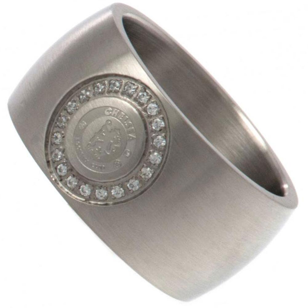 Chelsea FC Stone Set Ring - Buy Stainless Steel at GiftMasters.co.uk