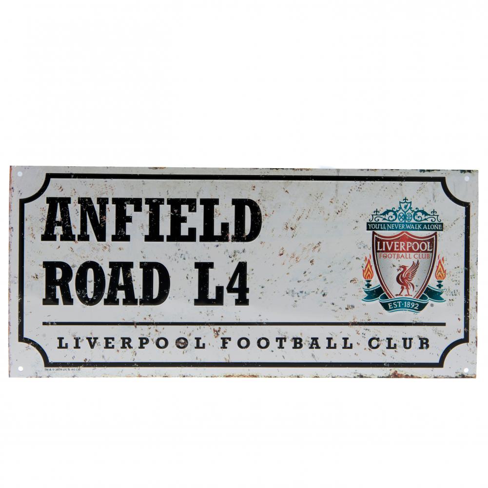 Liverpool FC Retro Street Sign - Buy Metal Signs at GiftMasters.co.uk
