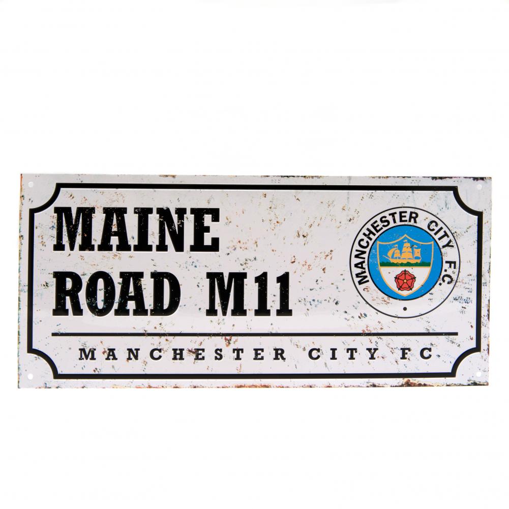 Manchester City FC Retro Street Sign - Buy  at GiftMasters.co.uk