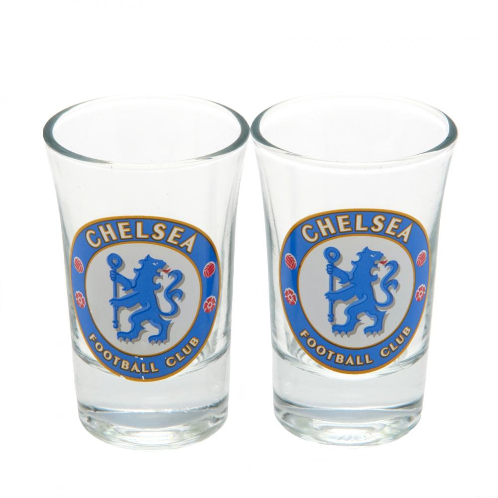Chelsea FC 2pk Shot Glass Set - Buy Shot Glasses at GiftMasters.co.uk