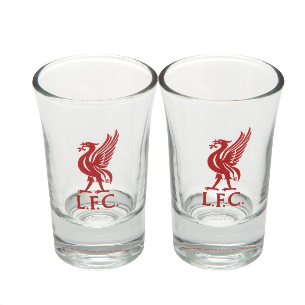 Liverpool FC 2pk Shot Glass Set - Buy Shot Glasses at GiftMasters.co.uk