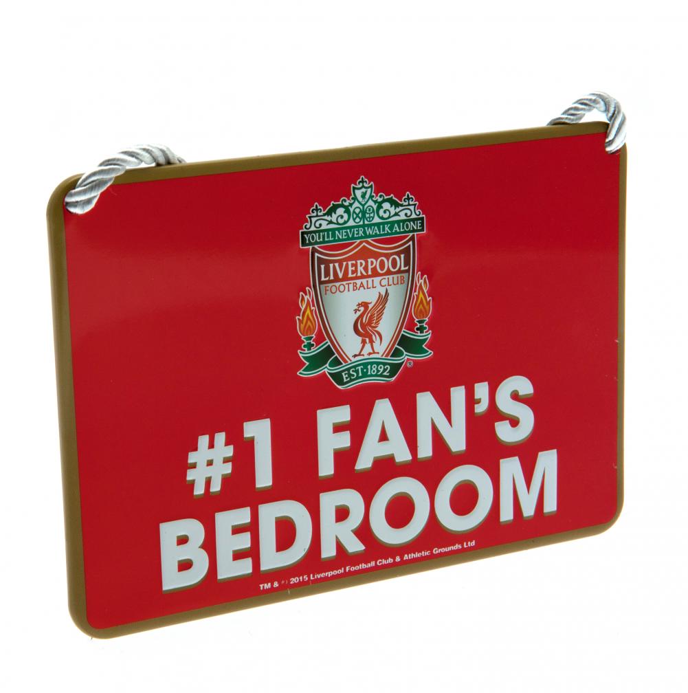 Liverpool FC Bedroom Sign No1 Fan - Buy Metal Signs at GiftMasters.co.uk