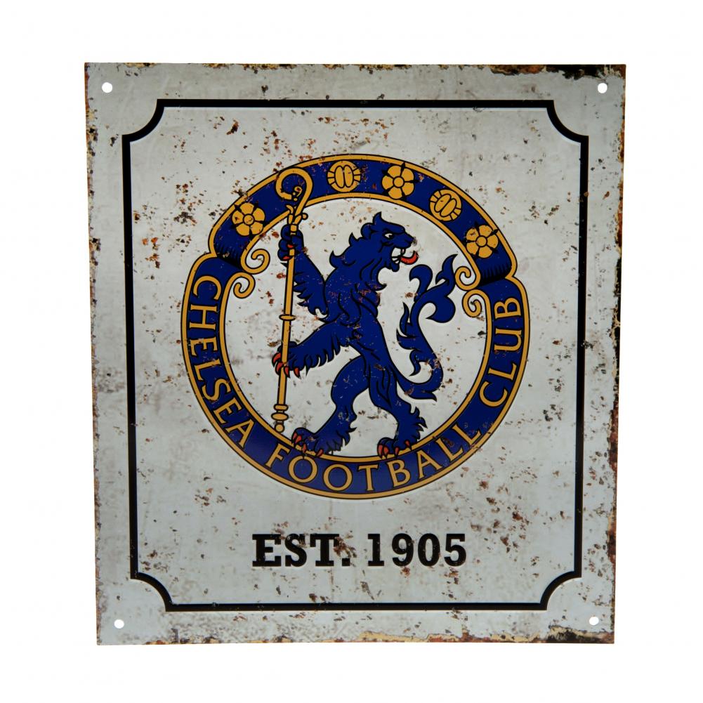 Chelsea FC Retro Logo Sign - Buy Metal Signs at GiftMasters.co.uk