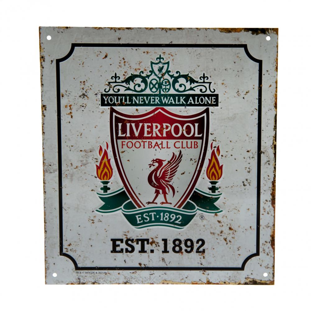 Liverpool FC Retro Logo Sign - Buy Metal Signs at GiftMasters.co.uk