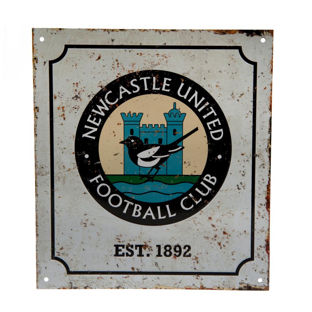 Newcastle United FC Retro Logo Sign - Buy Metal Signs at GiftMasters.co.uk