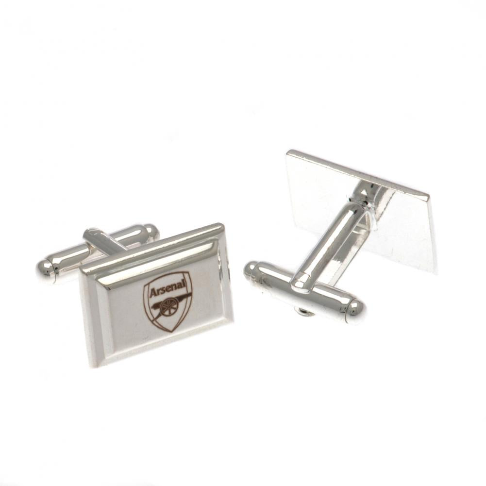 Arsenal FC Silver Plated Cufflinks - Buy Cufflinks at GiftMasters.co.uk