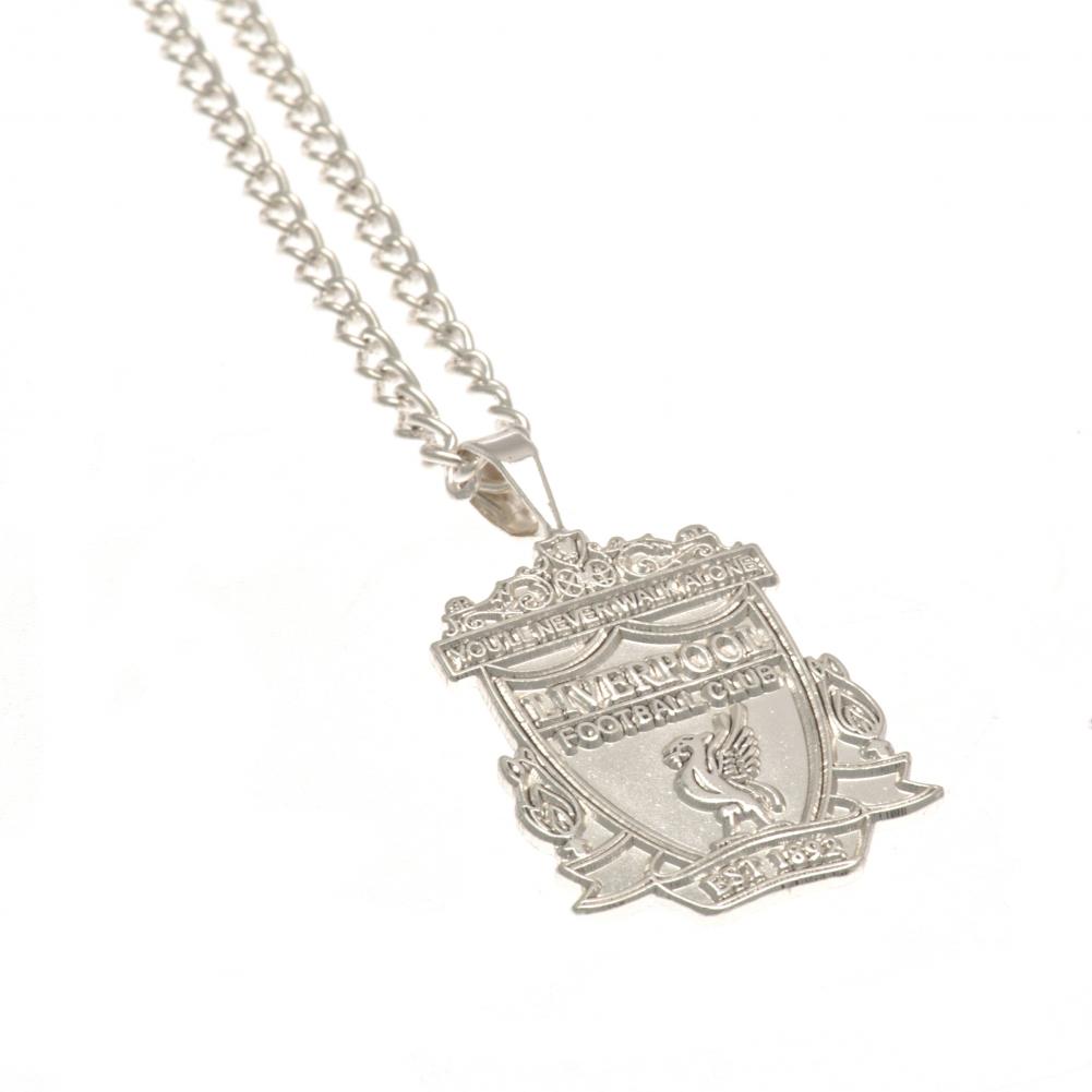 Liverpool FC Silver Plated Pendant & Chain XL - Buy Silver Plated at GiftMasters.co.uk