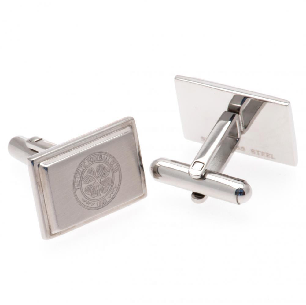 Celtic FC Stainless Steel Cufflinks - Buy Cufflinks at GiftMasters.co.uk