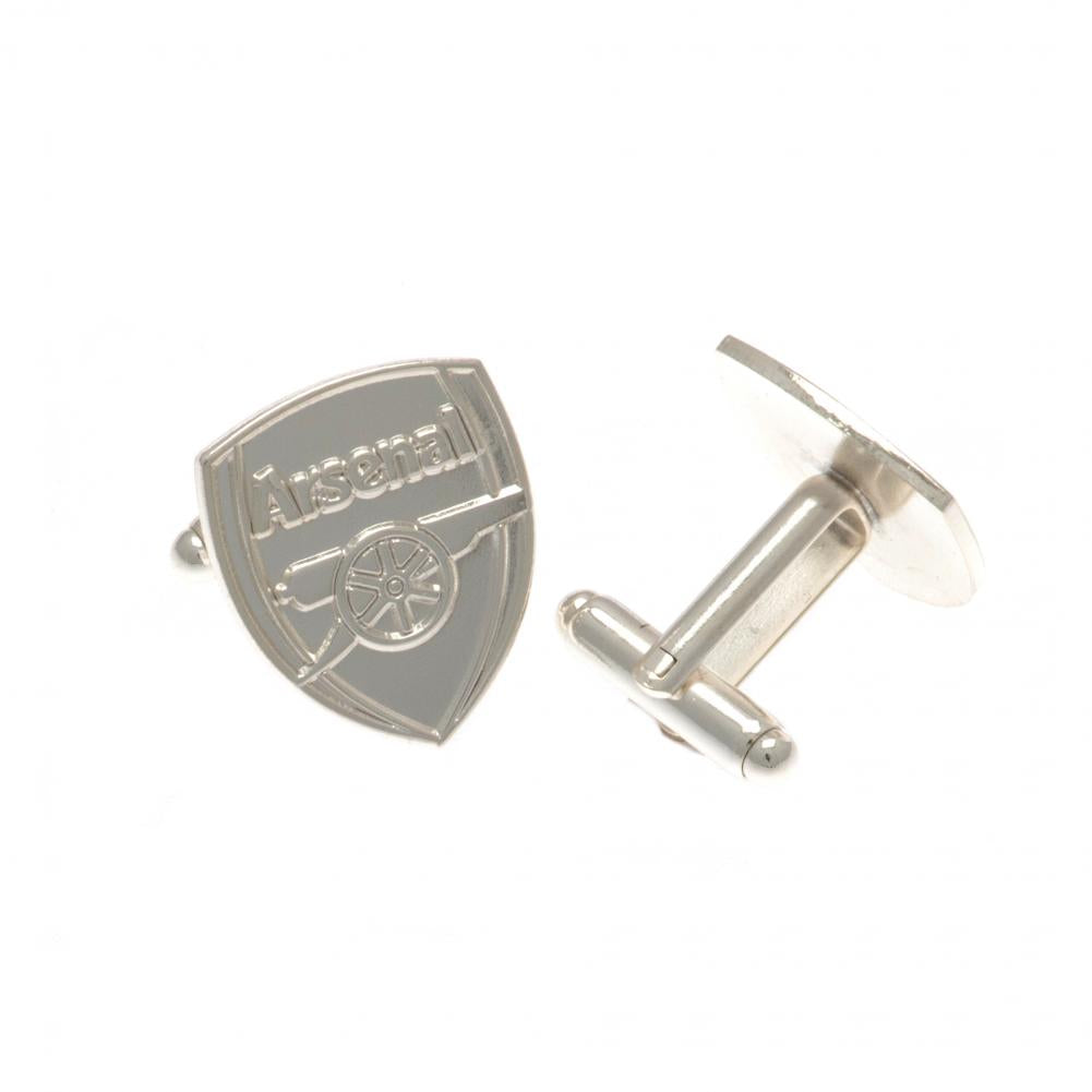 Arsenal FC Silver Plated Formed Cufflinks - Buy Cufflinks at GiftMasters.co.uk