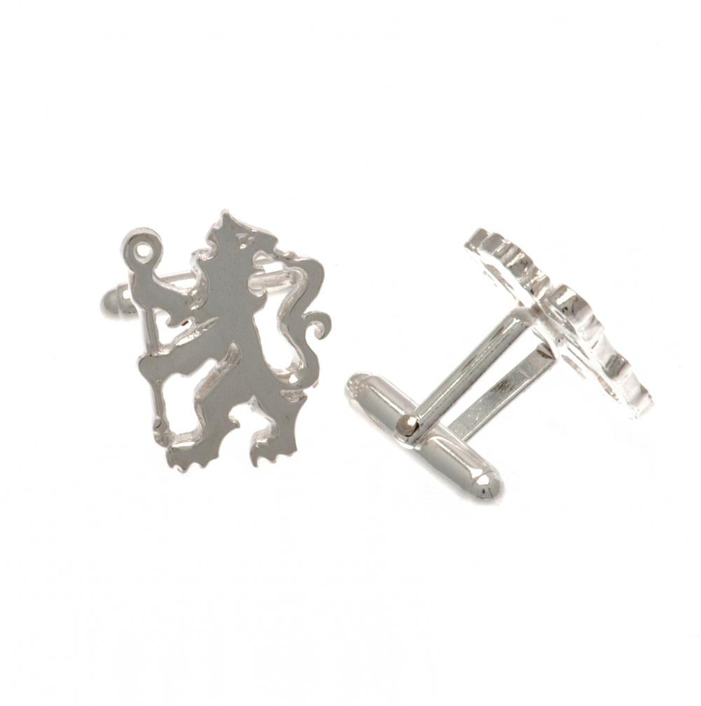 Chelsea FC Sterling Silver Lion Cufflinks - Buy Cufflinks at GiftMasters.co.uk