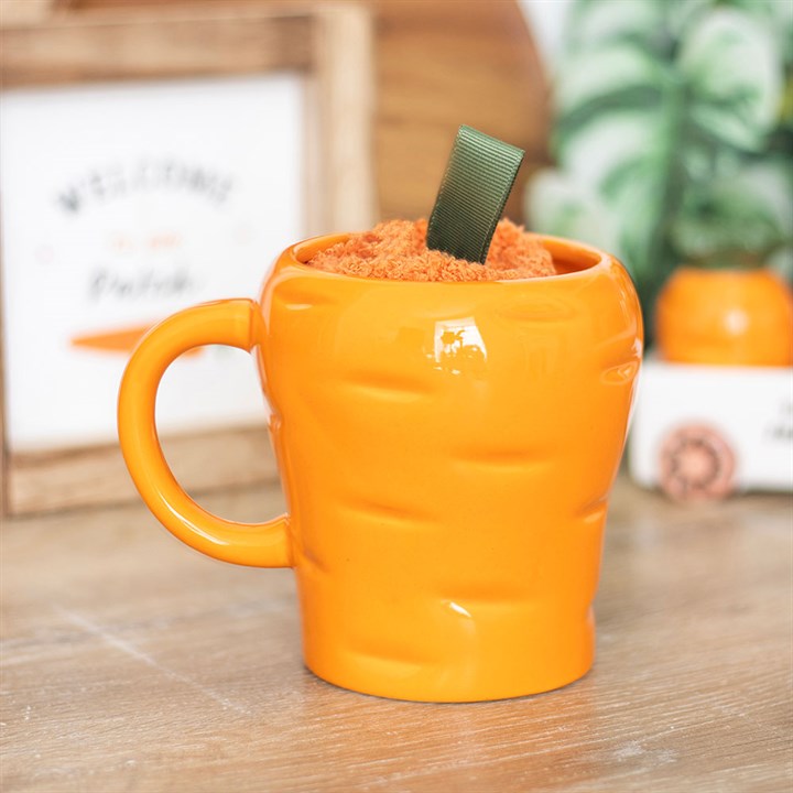 Carrot Shaped Mug and Socks Set - Buy  at GiftMasters.co.uk