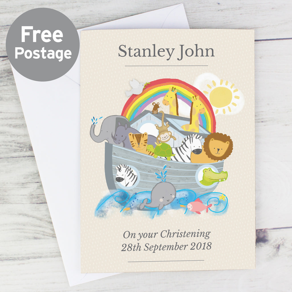 Personalised Noah's Ark Card - Buy Greetings Cards at GiftMasters.co.uk