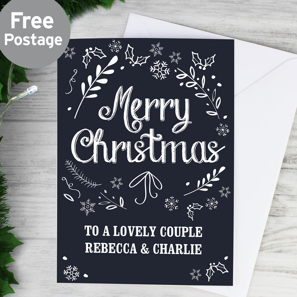 Personalised Christmas Frost Card - Buy Greetings Cards at GiftMasters.co.uk