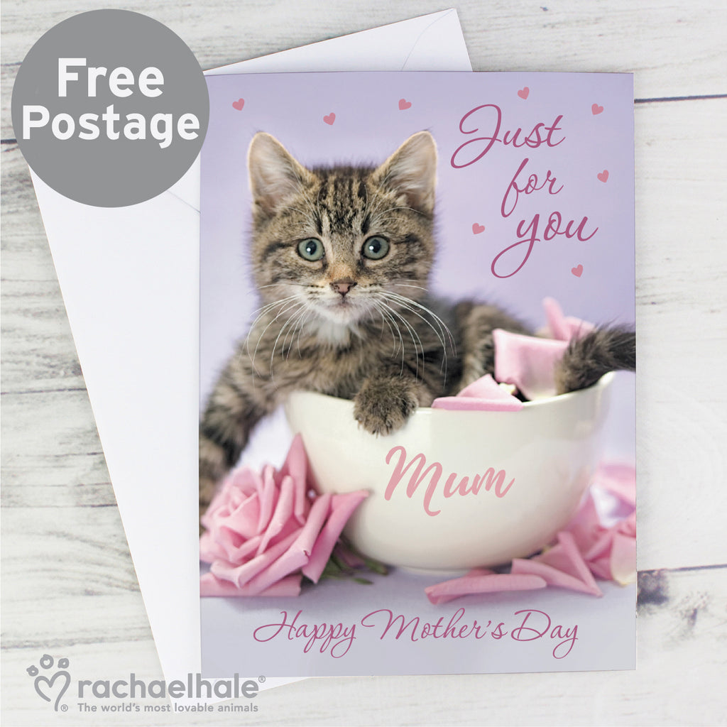Personalised Rachael Hale 'Just for You' Kitten Card - Buy Greetings Cards at GiftMasters.co.uk
