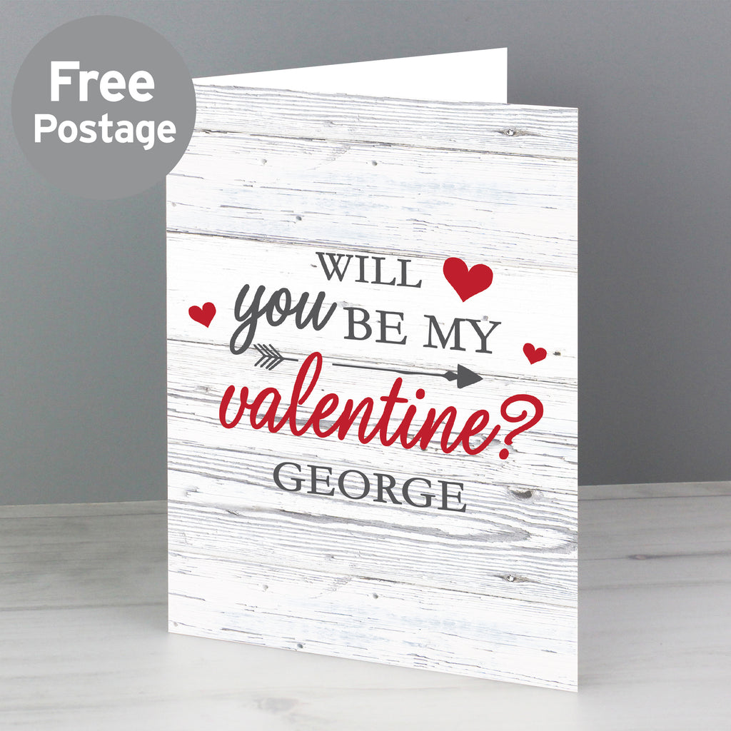 Personalised Be My Valentine Card - Buy Greetings Cards at GiftMasters.co.uk