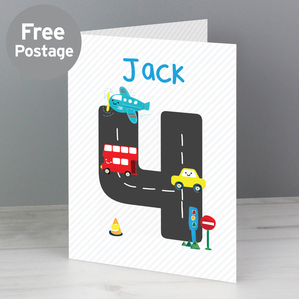 Personalised Vehicles Birthday Card - Buy Greetings Cards at GiftMasters.co.uk