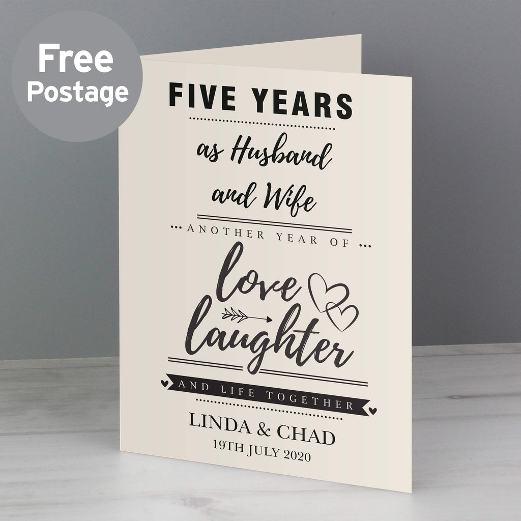 Personalised Anniversary Card - Buy Greetings Cards at GiftMasters.co.uk