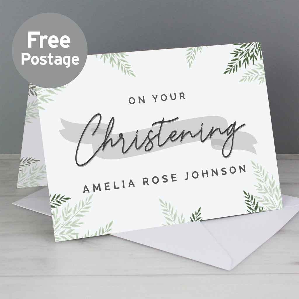 Personalised Christening Card - Buy Greetings Cards at GiftMasters.co.uk